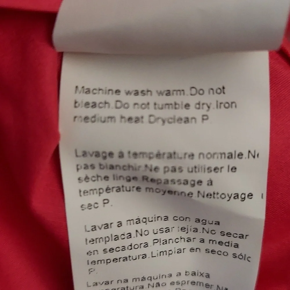 HUGO by Hugo Boss Slim Line Button Down Long Sleeve Coral Dress Shirt - Picture 12 of 12